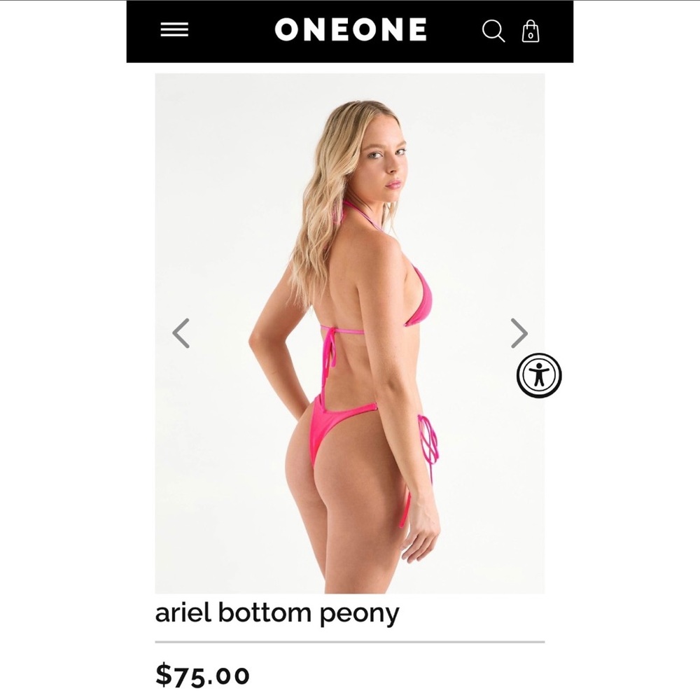 OneOne Pink Bikini Bottom - Picture 2 of 8